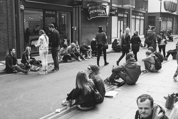 People on Peter Street, London